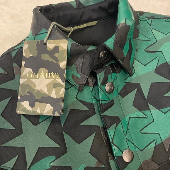 Valentino Mens Check Star Flannel Jacket Sz 44/M - Picture 8 of 11